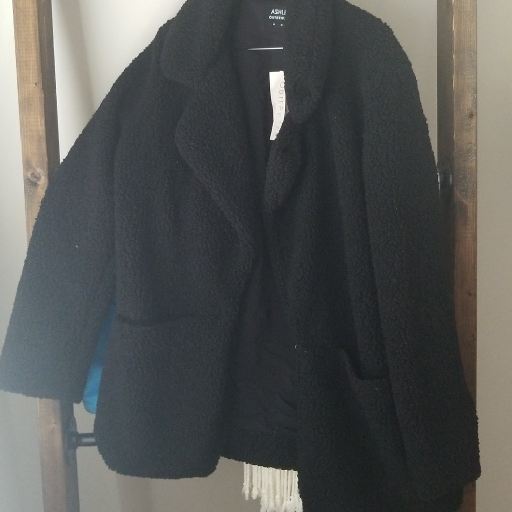 Black fuzzy jacket